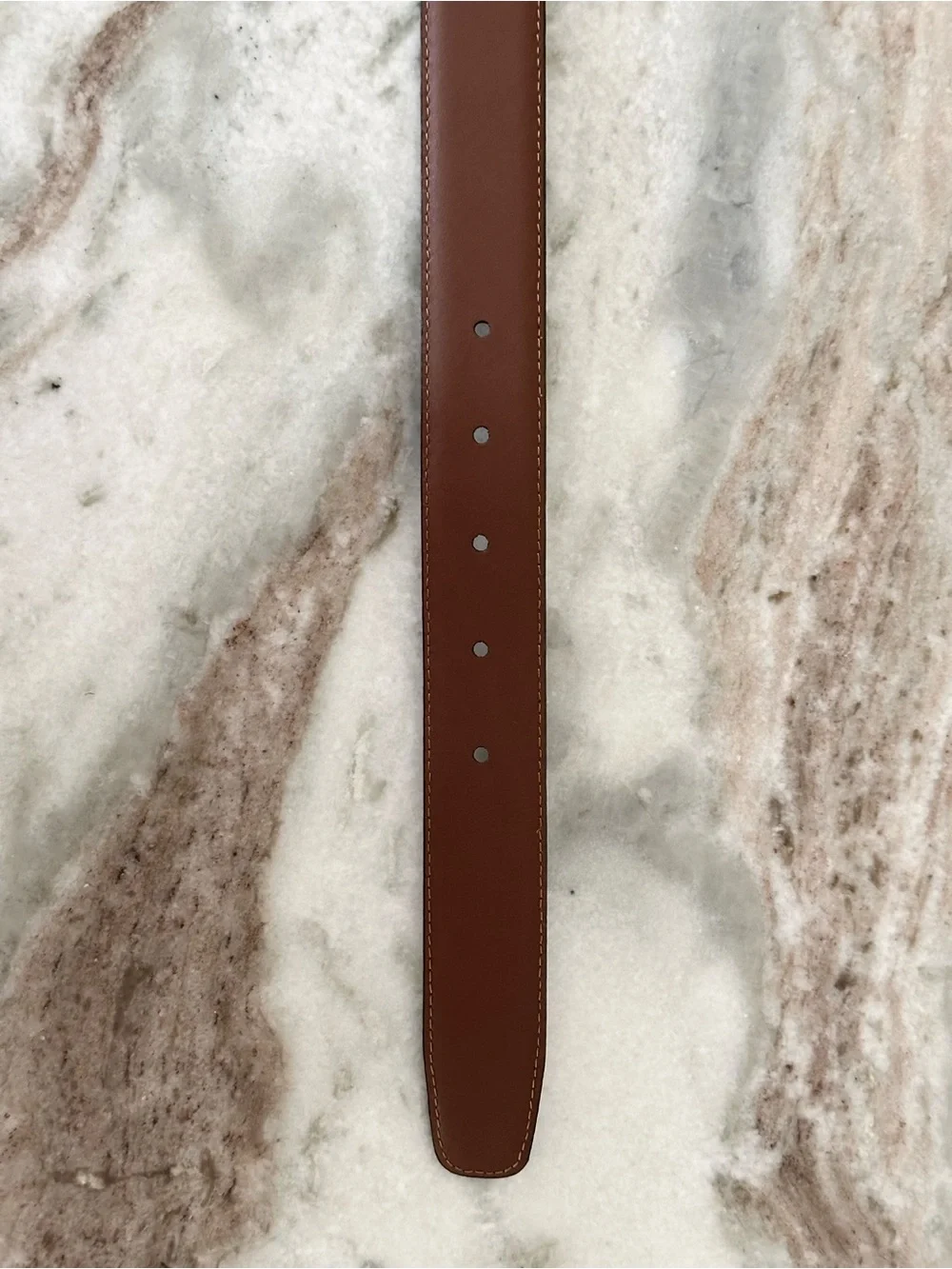 Men’s Wearhouse Full Grain Italian Leather Brown Dress Belt Made In Italy